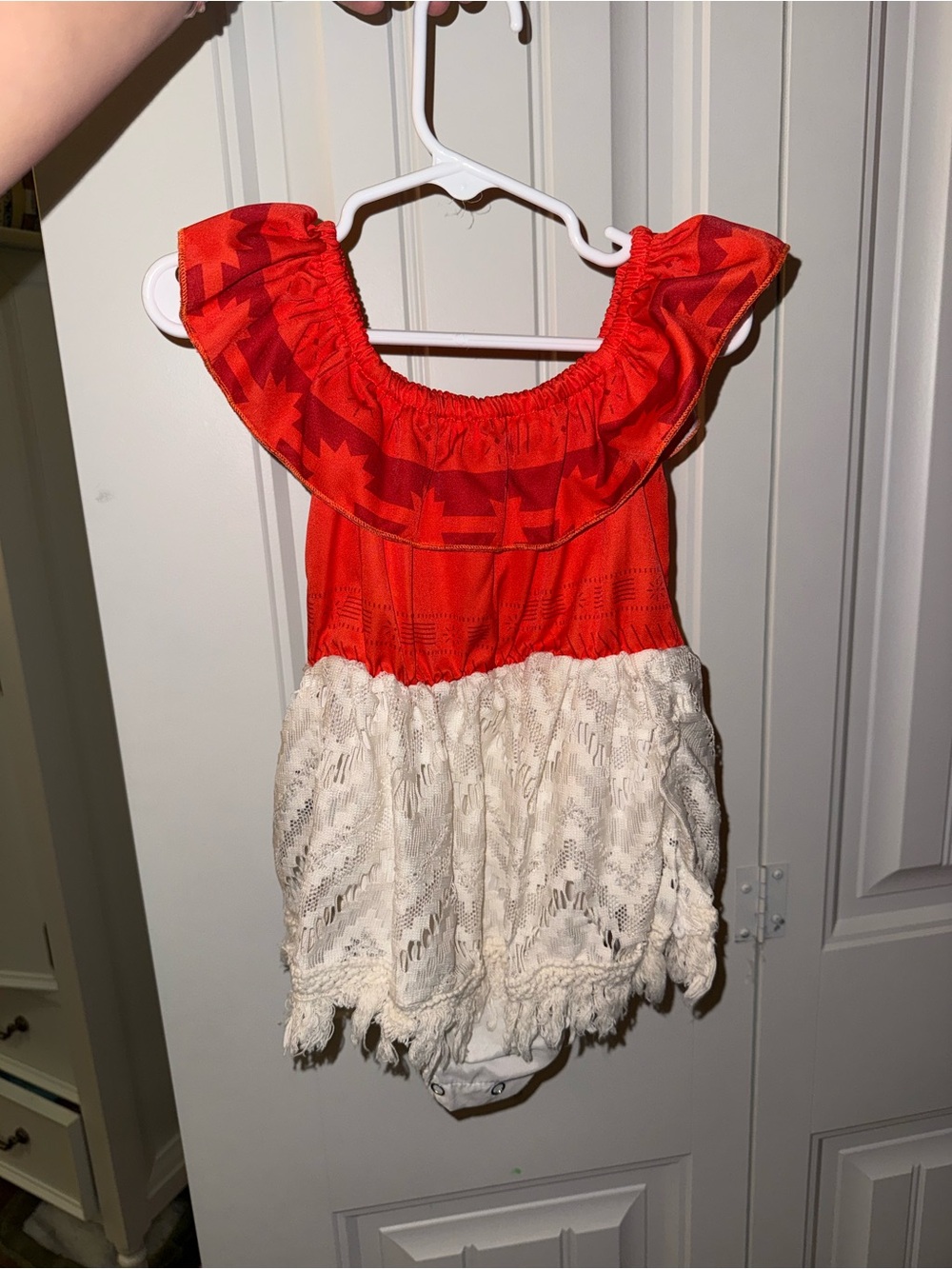 Moana inspired Ruffle Baby Romper